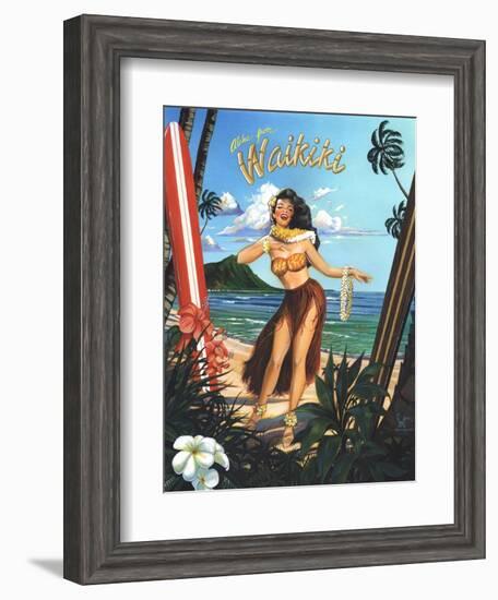 Waikiki Girl-Scott Westmoreland-Framed Art Print