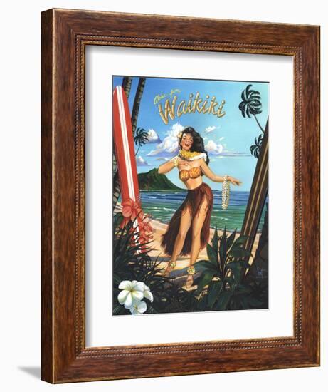 Waikiki Girl-Scott Westmoreland-Framed Art Print