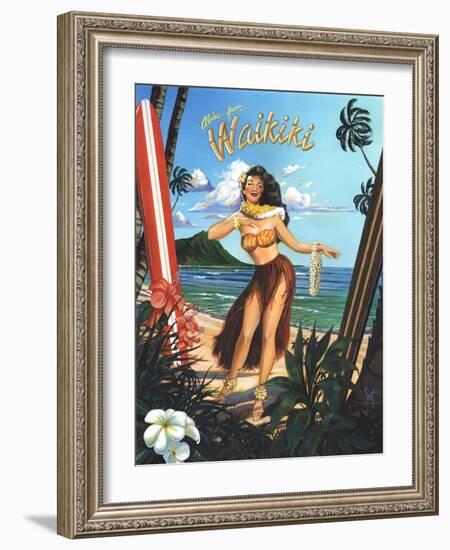 Waikiki Girl-Scott Westmoreland-Framed Art Print