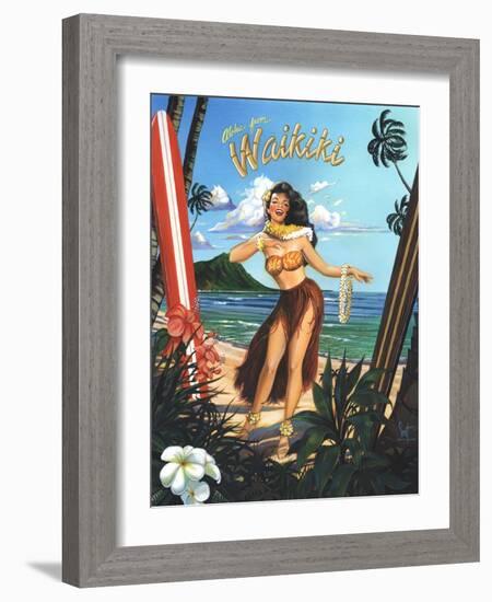 Waikiki Girl-Scott Westmoreland-Framed Art Print