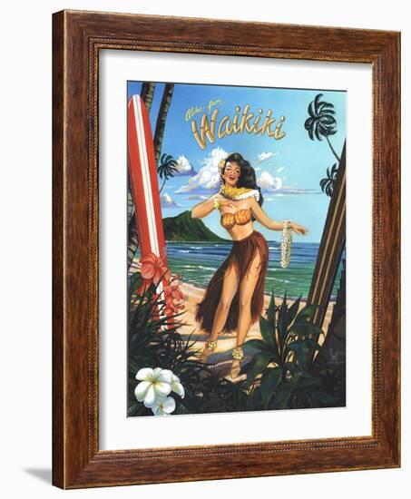 Waikiki Girl-Scott Westmoreland-Framed Art Print