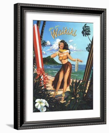 Waikiki Girl-Scott Westmoreland-Framed Art Print