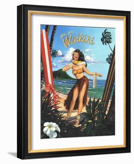 Waikiki Girl-Scott Westmoreland-Framed Art Print