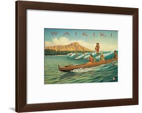 Waikiki-Kerne Erickson-Framed Art Print