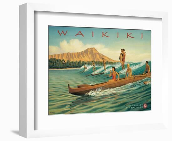 Waikiki-Kerne Erickson-Framed Premium Giclee Print