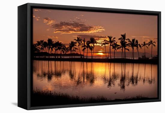 Waikoloa Sunset at Anaeho'omalu Bay-NT Photography-Framed Premier Image Canvas