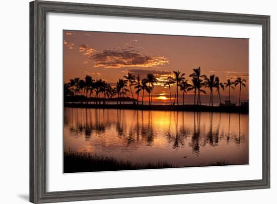 Waikoloa Sunset at Anaeho'omalu Bay-NT Photography-Framed Premium Photographic Print