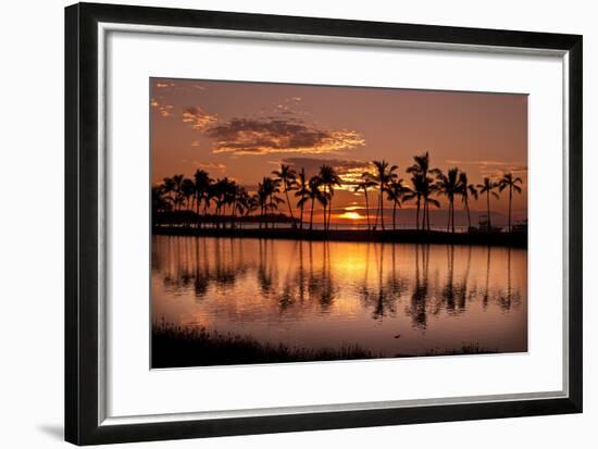 Waikoloa Sunset at Anaeho'omalu Bay-NT Photography-Framed Premium Photographic Print