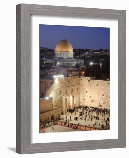 Wailing Wall, Western Wall and Dome of the Rock Mosque, Jerusalem, Israel-Michele Falzone-Framed Photographic Print