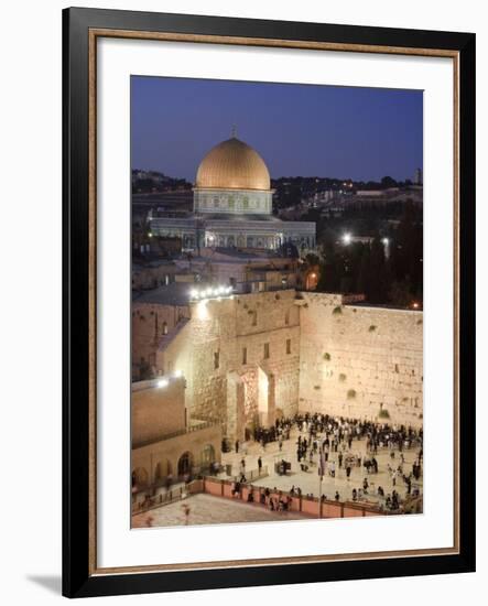 Wailing Wall, Western Wall and Dome of the Rock Mosque, Jerusalem, Israel-Michele Falzone-Framed Photographic Print