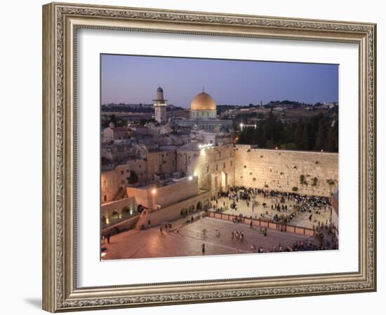 Wailing Wall, Western Wall and Dome of the Rock Mosque, Jerusalem, Israel-Michele Falzone-Framed Photographic Print