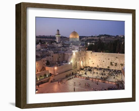 Wailing Wall, Western Wall and Dome of the Rock Mosque, Jerusalem, Israel-Michele Falzone-Framed Photographic Print