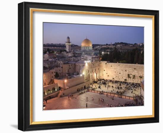 Wailing Wall, Western Wall and Dome of the Rock Mosque, Jerusalem, Israel-Michele Falzone-Framed Photographic Print