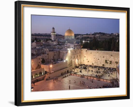 Wailing Wall, Western Wall and Dome of the Rock Mosque, Jerusalem, Israel-Michele Falzone-Framed Photographic Print