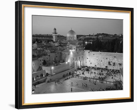 Wailing Wall, Western Wall and Dome of the Rock Mosque, Jerusalem, Israel-Michele Falzone-Framed Photographic Print