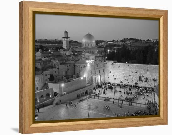 Wailing Wall, Western Wall and Dome of the Rock Mosque, Jerusalem, Israel-Michele Falzone-Framed Premier Image Canvas