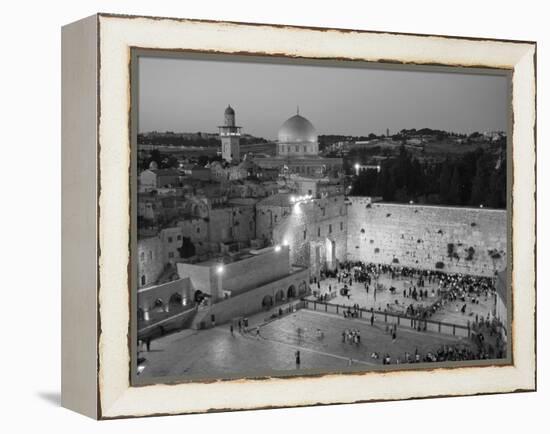 Wailing Wall, Western Wall and Dome of the Rock Mosque, Jerusalem, Israel-Michele Falzone-Framed Premier Image Canvas