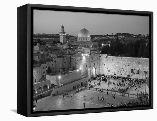 Wailing Wall, Western Wall and Dome of the Rock Mosque, Jerusalem, Israel-Michele Falzone-Framed Premier Image Canvas