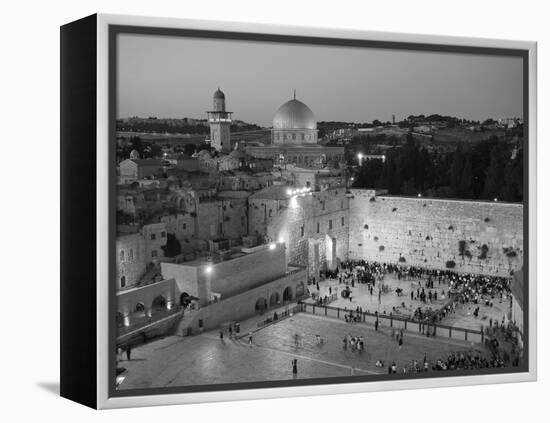 Wailing Wall, Western Wall and Dome of the Rock Mosque, Jerusalem, Israel-Michele Falzone-Framed Premier Image Canvas