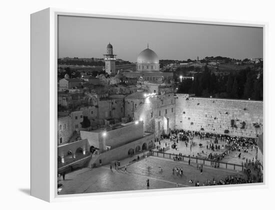 Wailing Wall, Western Wall and Dome of the Rock Mosque, Jerusalem, Israel-Michele Falzone-Framed Premier Image Canvas