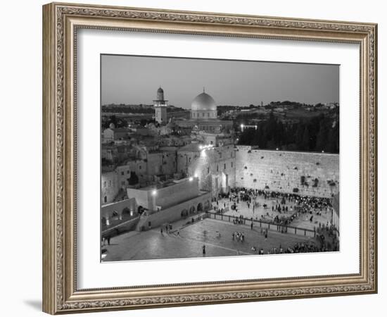 Wailing Wall, Western Wall and Dome of the Rock Mosque, Jerusalem, Israel-Michele Falzone-Framed Photographic Print