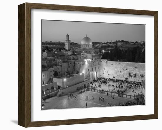 Wailing Wall, Western Wall and Dome of the Rock Mosque, Jerusalem, Israel-Michele Falzone-Framed Photographic Print