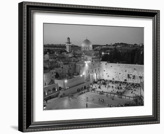 Wailing Wall, Western Wall and Dome of the Rock Mosque, Jerusalem, Israel-Michele Falzone-Framed Photographic Print