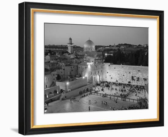 Wailing Wall, Western Wall and Dome of the Rock Mosque, Jerusalem, Israel-Michele Falzone-Framed Photographic Print