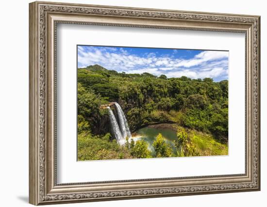 Wailua Falls and Scenery on the Hawaiian Island of Kauai-Andrew Shoemaker-Framed Photographic Print