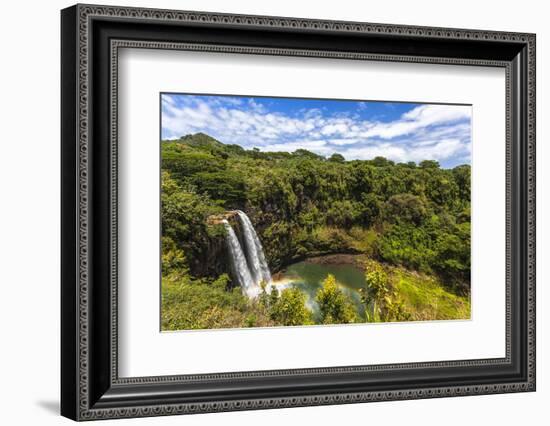 Wailua Falls and Scenery on the Hawaiian Island of Kauai-Andrew Shoemaker-Framed Photographic Print