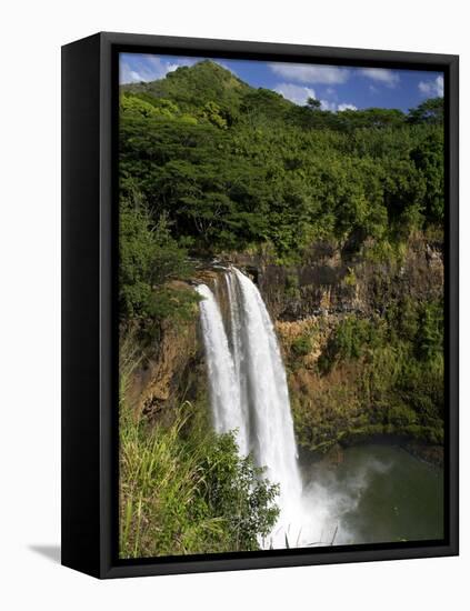 Wailua Falls, Kauai, Hawaii, USA-David R. Frazier-Framed Premier Image Canvas