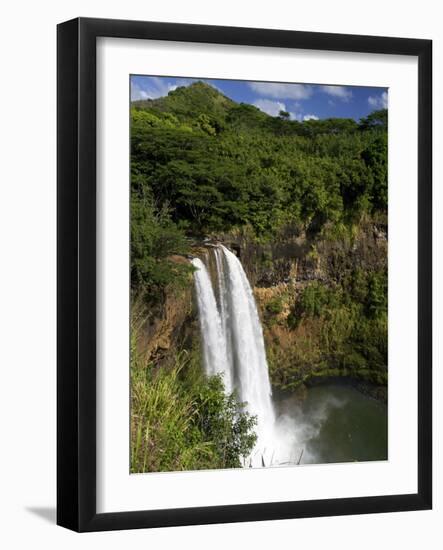 Wailua Falls, Kauai, Hawaii, USA-David R. Frazier-Framed Photographic Print