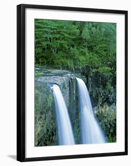 Wailua Falls, Lihue, Kauai, Hawaii, USA-Walter Bibikow-Framed Photographic Print