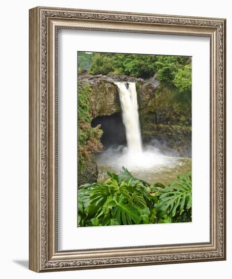 Wailuku River Rainbow Falls State Park on the Big Island, Hawaii-Michael DeFreitas-Framed Photographic Print