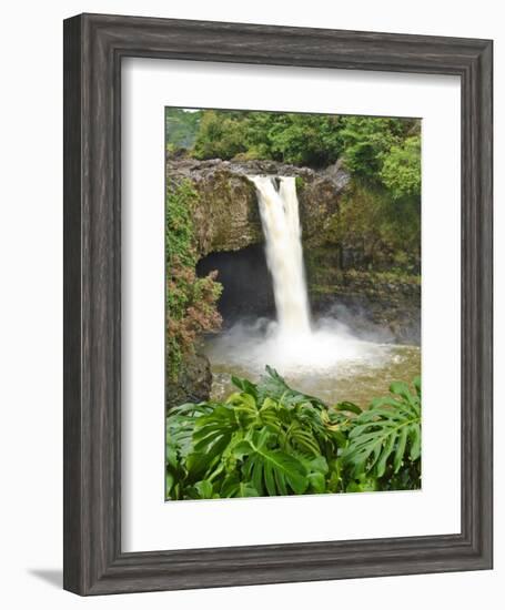 Wailuku River Rainbow Falls State Park on the Big Island, Hawaii-Michael DeFreitas-Framed Photographic Print