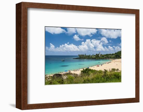 Waimea Bay, North Shore Oahu, Hawaii, United States of America, Pacific-Michael-Framed Photographic Print