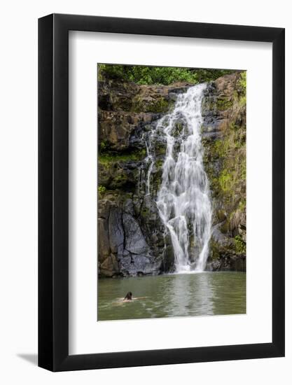 Waimea Falls, Waimea Valley Audubon Park, North Shore-Michael DeFreitas-Framed Photographic Print
