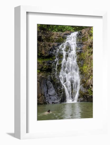 Waimea Falls, Waimea Valley Audubon Park, North Shore-Michael DeFreitas-Framed Photographic Print
