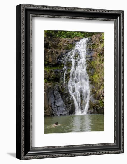 Waimea Falls, Waimea Valley Audubon Park, North Shore-Michael DeFreitas-Framed Photographic Print