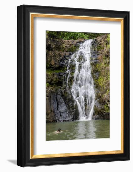 Waimea Falls, Waimea Valley Audubon Park, North Shore-Michael DeFreitas-Framed Photographic Print