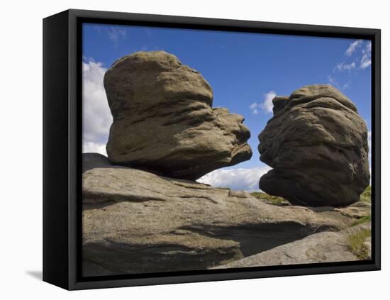 Wain Stones on Bleaklow Moor, Peak District National Park, Derbyshire, England-Neale Clarke-Framed Premier Image Canvas