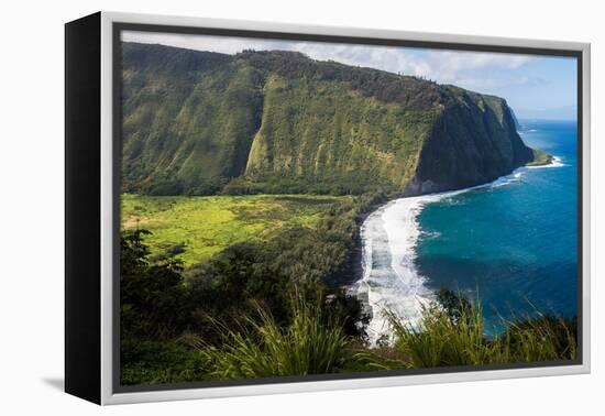 Waipio Valley, Big Island, Hawaii-Mark A Johnson-Framed Premier Image Canvas