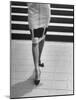 Waist-Down View of Dress with Belt as an Accent around Knees-Nina Leen-Mounted Photographic Print