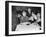 Waiter and Customers in Restaurant-null-Framed Photo