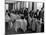 Waiters at the Grand Hotel Line Up at the Windows to Watch Sonja Henie Ice Skate Outside-Alfred Eisenstaedt-Mounted Photographic Print