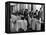 Waiters in the Grand Hotel Dining Room Lined Up at Window Watching Sonia Henie Ice Skating Outside-Alfred Eisenstaedt-Framed Premier Image Canvas