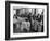 Waiters in the Grand Hotel Dining Room Lined Up at Window Watching Sonja Henie Ice Skating Outside-Alfred Eisenstaedt-Framed Photographic Print