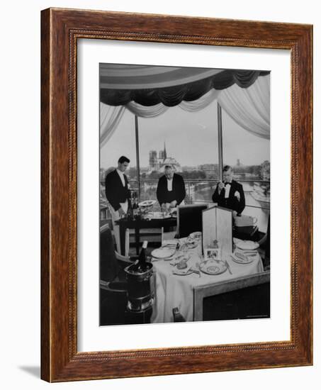 Waiters of Tour D'Argent Preparing For Customers-Eliot Elisofon-Framed Photographic Print