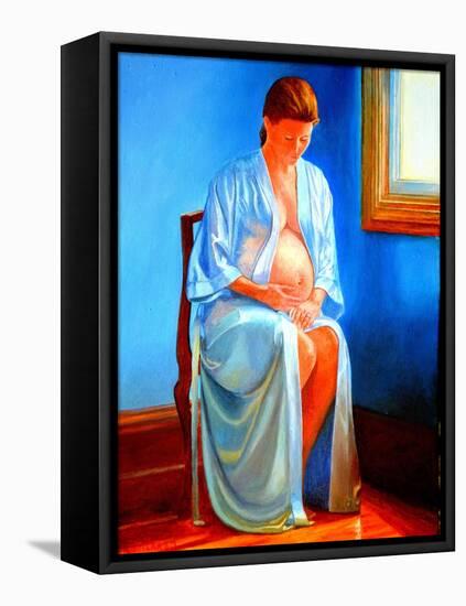 Waiting,2019,(Oil on Canvas)-Anthony Butera-Framed Premier Image Canvas