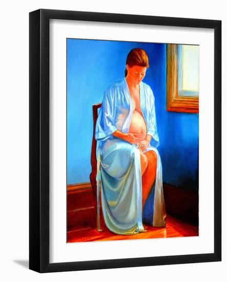 Waiting,2019,(Oil on Canvas)-Anthony Butera-Framed Giclee Print